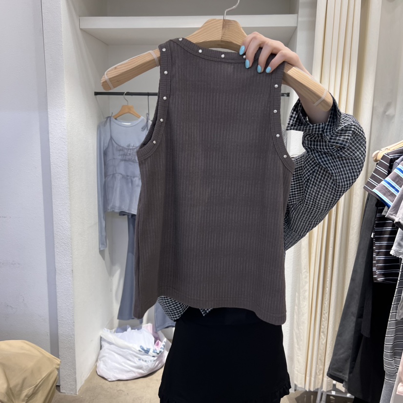 IR BIEN直郵韓國代購㊣女裝新品推薦25春夏熱賣休閑吊帶背心ir bien-A吊帶/背心