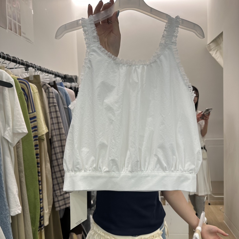 REIRAI直郵韓國代購㊣女裝新品休閑推薦熱賣時尚吊帶背心蕾絲Reirai吊帶/背心