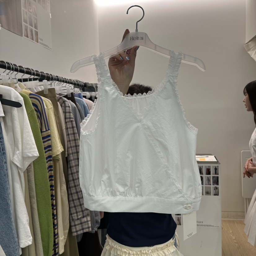REIRAI直郵韓國代購㊣女裝新品休閑推薦熱賣時尚吊帶背心蕾絲Reirai吊帶/背心