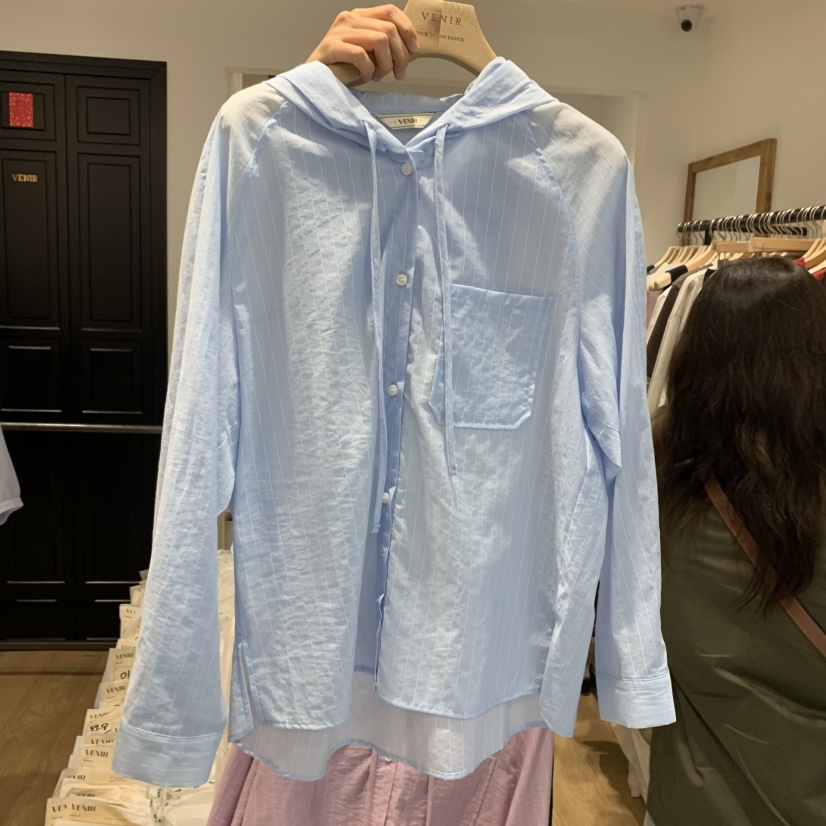 VENIR-a韓國㊣直郵東大門代購女裝新品25春夏時尚襯衫蕾絲衫VENIR-a襯衫/蕾絲衫圖色1