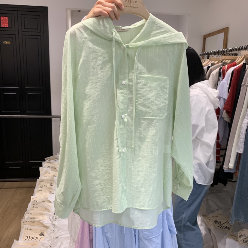 VENIR-a韓國㊣直郵東大門代購女裝新品25春夏時尚襯衫蕾絲衫VENIR-a襯衫/蕾絲衫圖色4