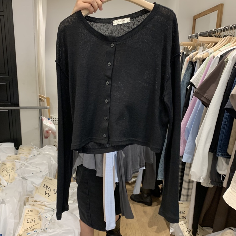 VENIR-a韓國直郵㊣東大門實拍女裝新款25春夏人氣時尚長袖T恤VENIR-a長袖T恤圖色3