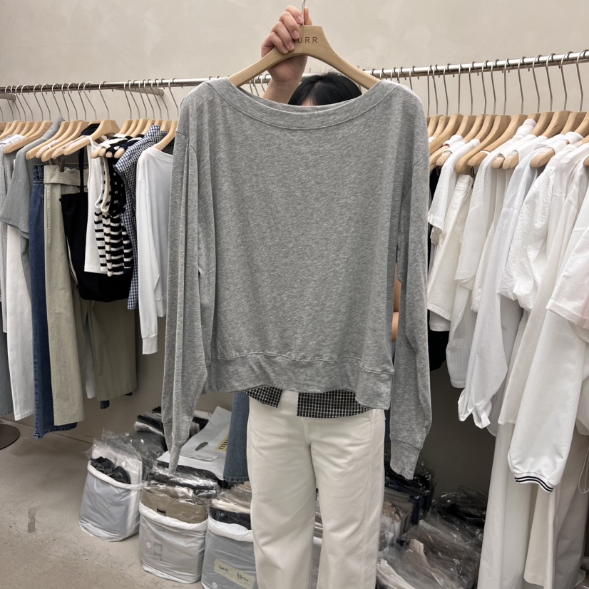 MURR韓國㊣直郵東大門代購女裝新款25春夏時尚熱賣推薦長袖T恤MURR長袖T恤圖色2