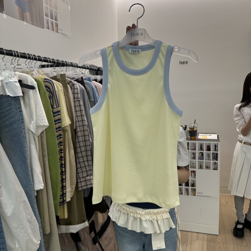 REIRAI韓國直郵㊣東大門實拍女裝新款時尚人氣休閑吊帶背心Reirai吊帶/背心圖色2