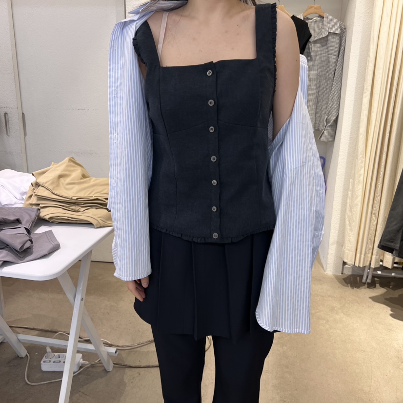 IR BIEN韓國㊣直郵東大門代購女裝新款熱賣休閑人氣吊帶背心ir bien-A吊帶/背心圖色3