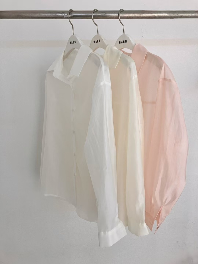 HARU韓國㊣直郵東大門代購女裝新品25春夏人氣襯衫蕾絲衫透明HARU襯衫/蕾絲衫