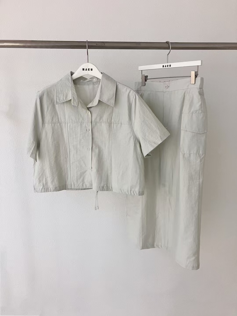 HARU韓國直郵㊣女裝新品時尚休閑熱賣25春夏人氣套裝口袋套裝HARU套裝圖色2