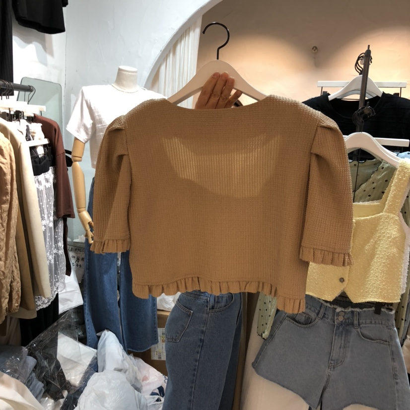OZ直郵韓國代購㊣女裝新品25春夏時尚推薦熱賣人氣襯衫蕾絲衫OZ.ounce襯衫/蕾絲衫