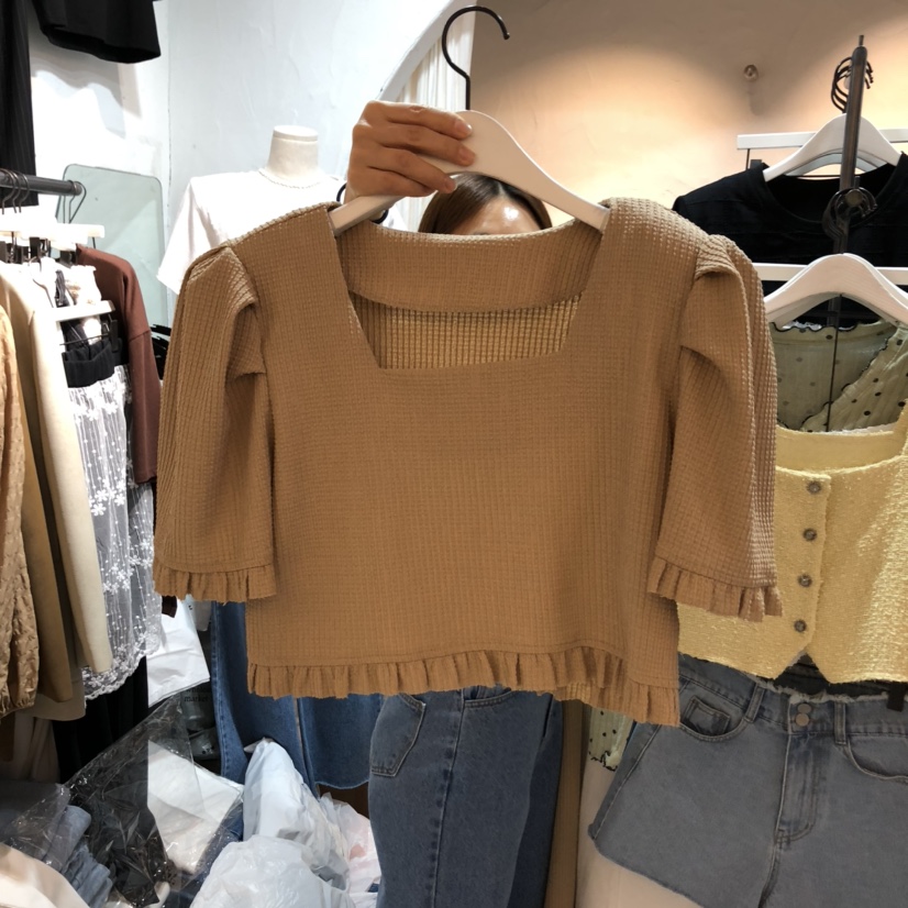 OZ直郵韓國代購㊣女裝新品25春夏時尚推薦熱賣人氣襯衫蕾絲衫OZ.ounce襯衫/蕾絲衫圖色2