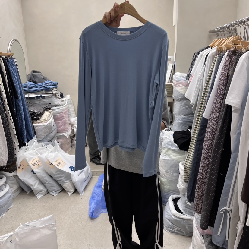 BREEZE韓國直郵㊣東大門實拍女裝新品熱賣休閑時尚人氣長袖T恤BREEZE長袖T恤圖色4
