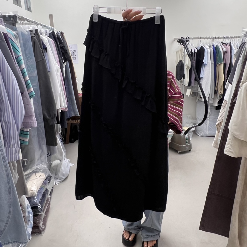 SOLD OUT韓國直郵㊣女裝新品人氣25春夏熱賣推薦休閑時尚長裙SOLD OUT長裙圖色2