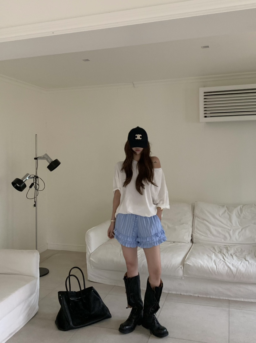 VIRKIN韓國直郵㊣女裝新品休閑人氣時尚熱賣25春夏推薦短褲VIRKIN短褲