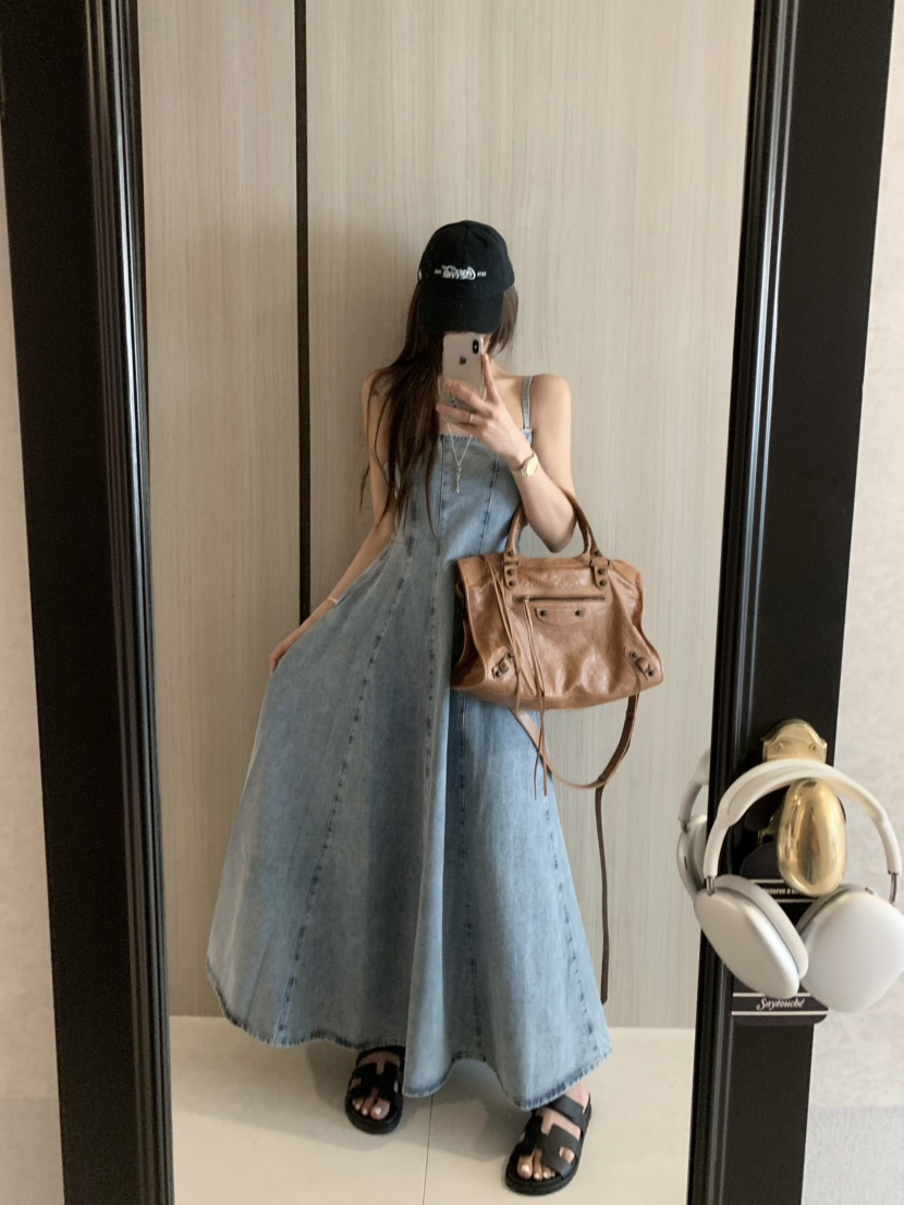 VIRKIN直郵韓國代購㊣女裝新品推薦熱賣休閑時尚連衣裙喇叭VIRKIN連衣裙