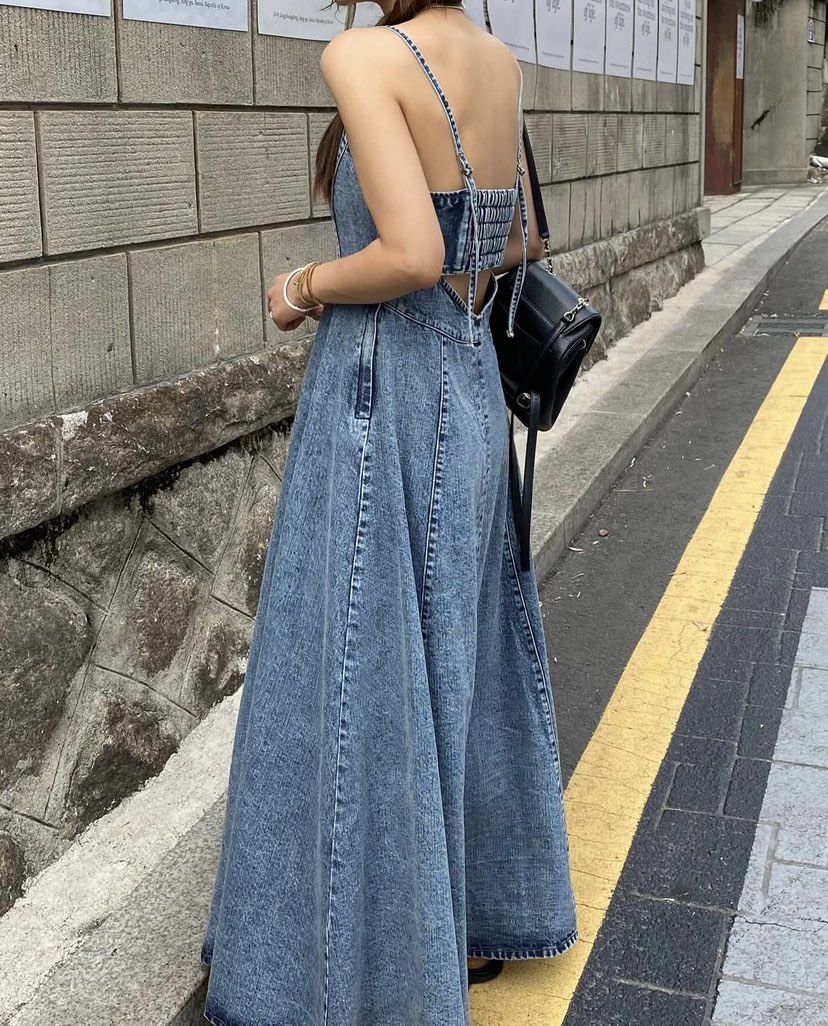 VIRKIN直郵韓國代購㊣女裝新品推薦熱賣休閑時尚連衣裙喇叭VIRKIN連衣裙