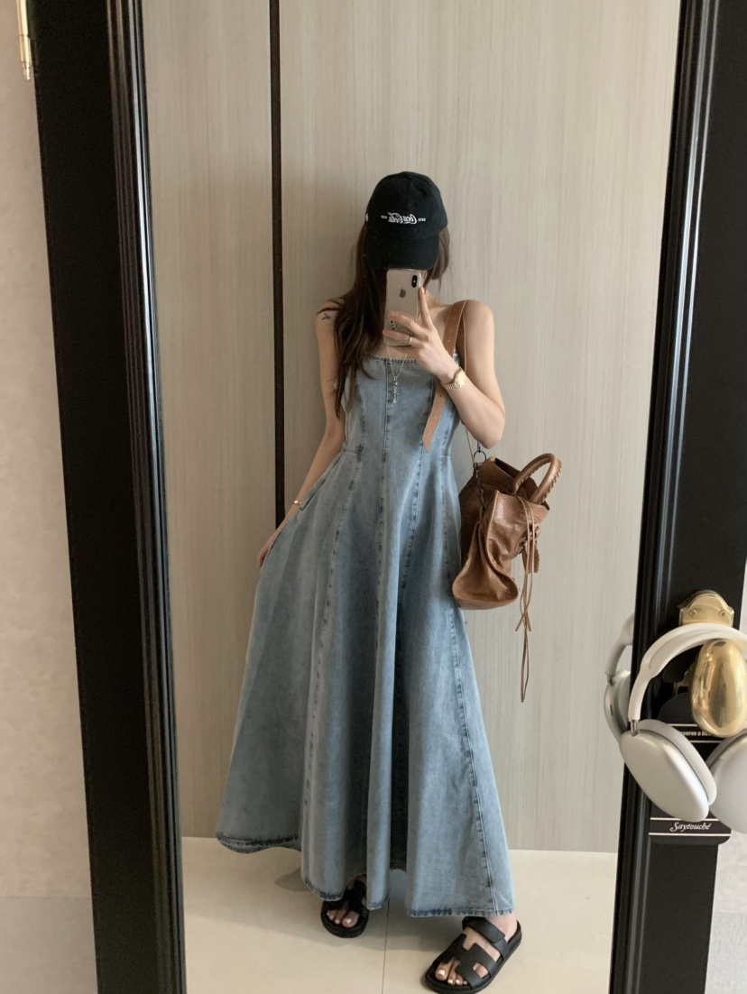 VIRKIN直郵韓國代購㊣女裝新品推薦熱賣休閑時尚連衣裙喇叭VIRKIN連衣裙