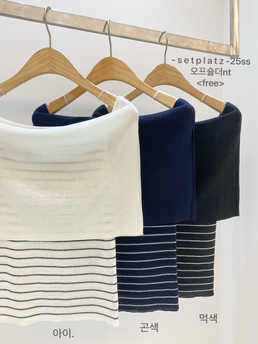 SETPLATZ直郵韓國代購㊣女裝新品25春夏休閑時尚針織衫露肩PLATZCLASSIC針織衫