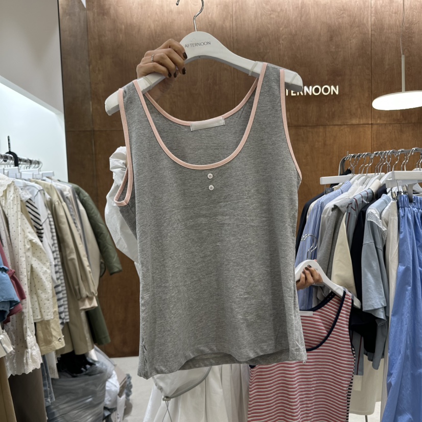 AFTERNOON-P韓國直郵㊣東大門實拍女裝新品時尚人氣吊帶背心AFTERNOON吊帶/背心圖色2