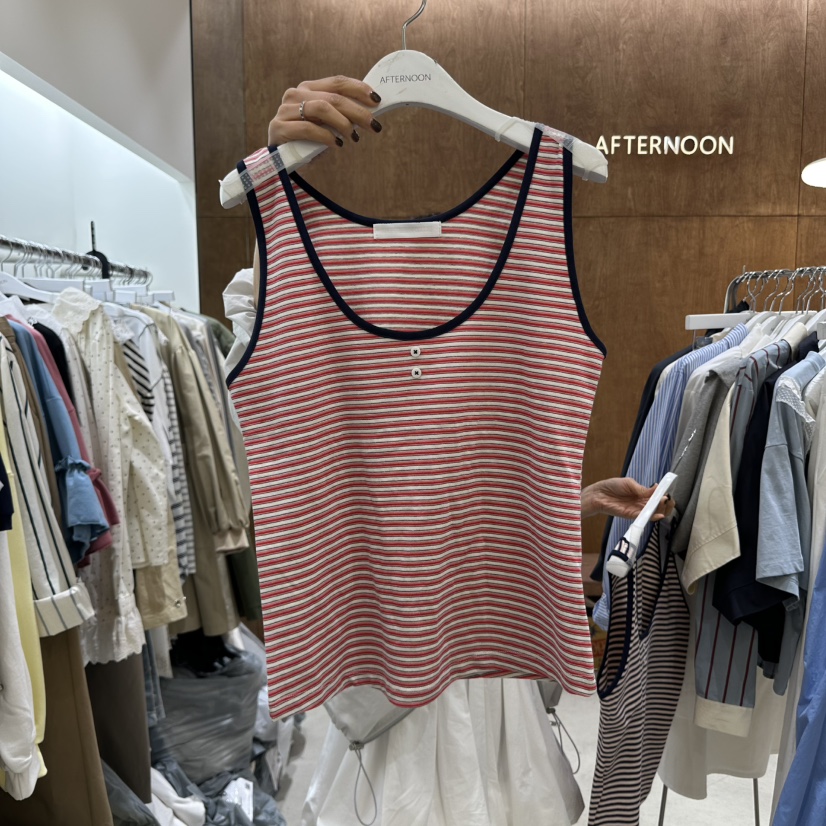 AFTERNOON-P韓國直郵㊣東大門實拍女裝新品時尚人氣吊帶背心AFTERNOON吊帶/背心圖色3