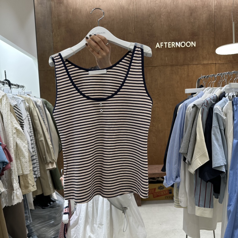 AFTERNOON-P韓國直郵㊣東大門實拍女裝新品時尚人氣吊帶背心AFTERNOON吊帶/背心圖色4