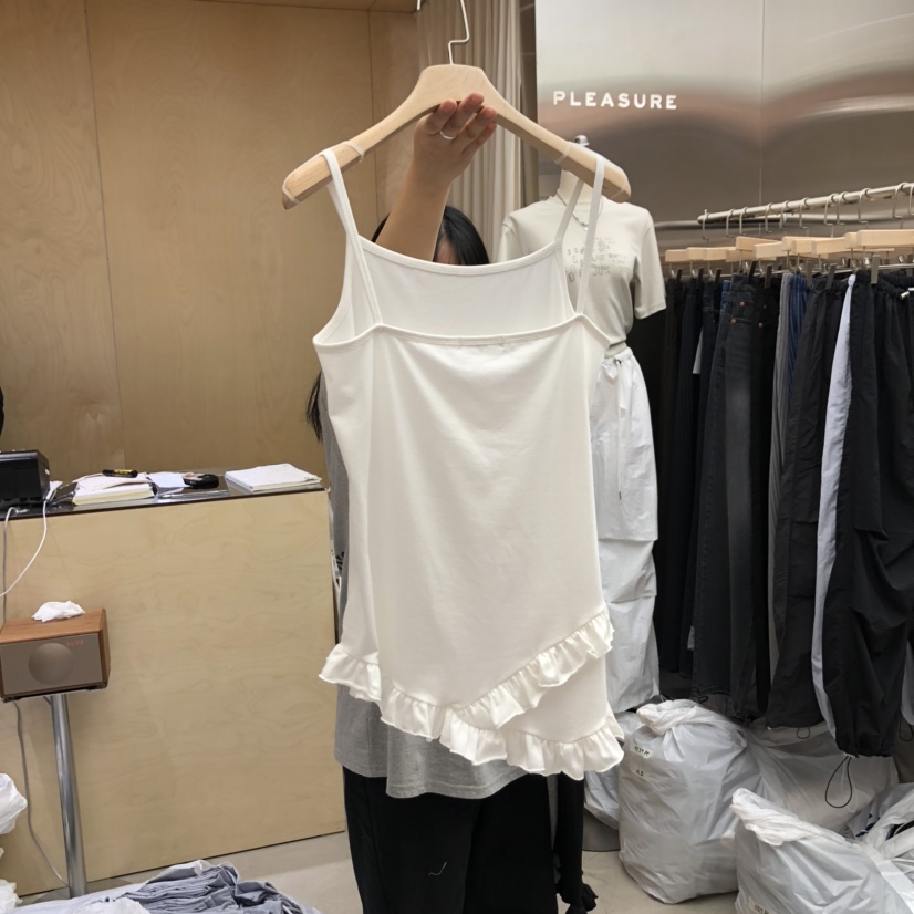 PLEASURE韓國㊣直郵東大門代購女裝新款25春夏人氣吊帶背心PLEASURE吊帶/背心