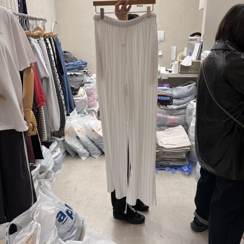 BREEZE直郵韓國代購㊣女裝新品休閑推薦25春夏人氣休閑褲亞麻BREEZE休閑褲