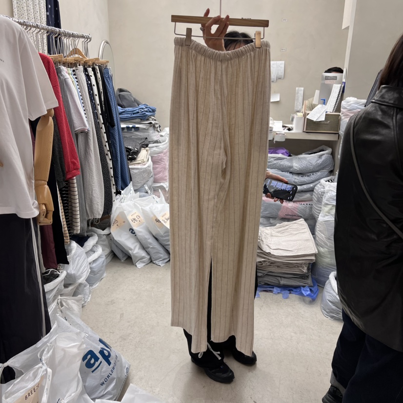 BREEZE直郵韓國代購㊣女裝新品休閑推薦25春夏人氣休閑褲亞麻BREEZE休閑褲圖色2