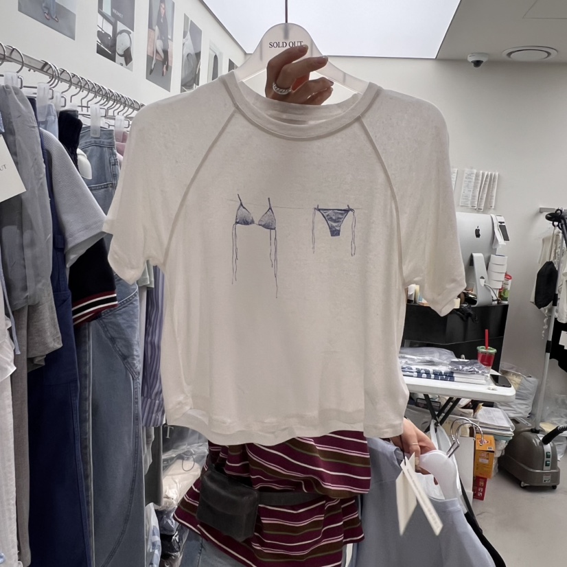SOLD OUT韓國㊣直郵東大門代購女裝新款25春夏人氣推薦T恤SOLD OUTT恤圖色2