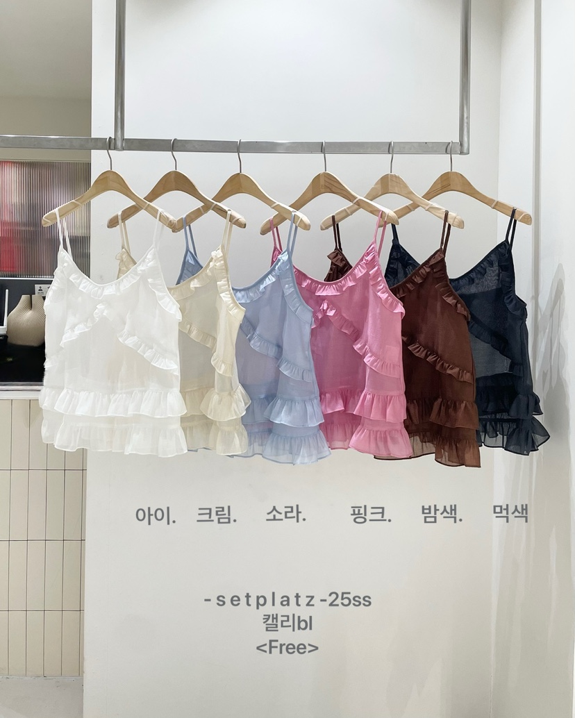 SETPLATZ韓國直郵㊣東大門實拍女裝新款人氣熱賣推薦吊帶背心PLATZCLASSIC吊帶/背心