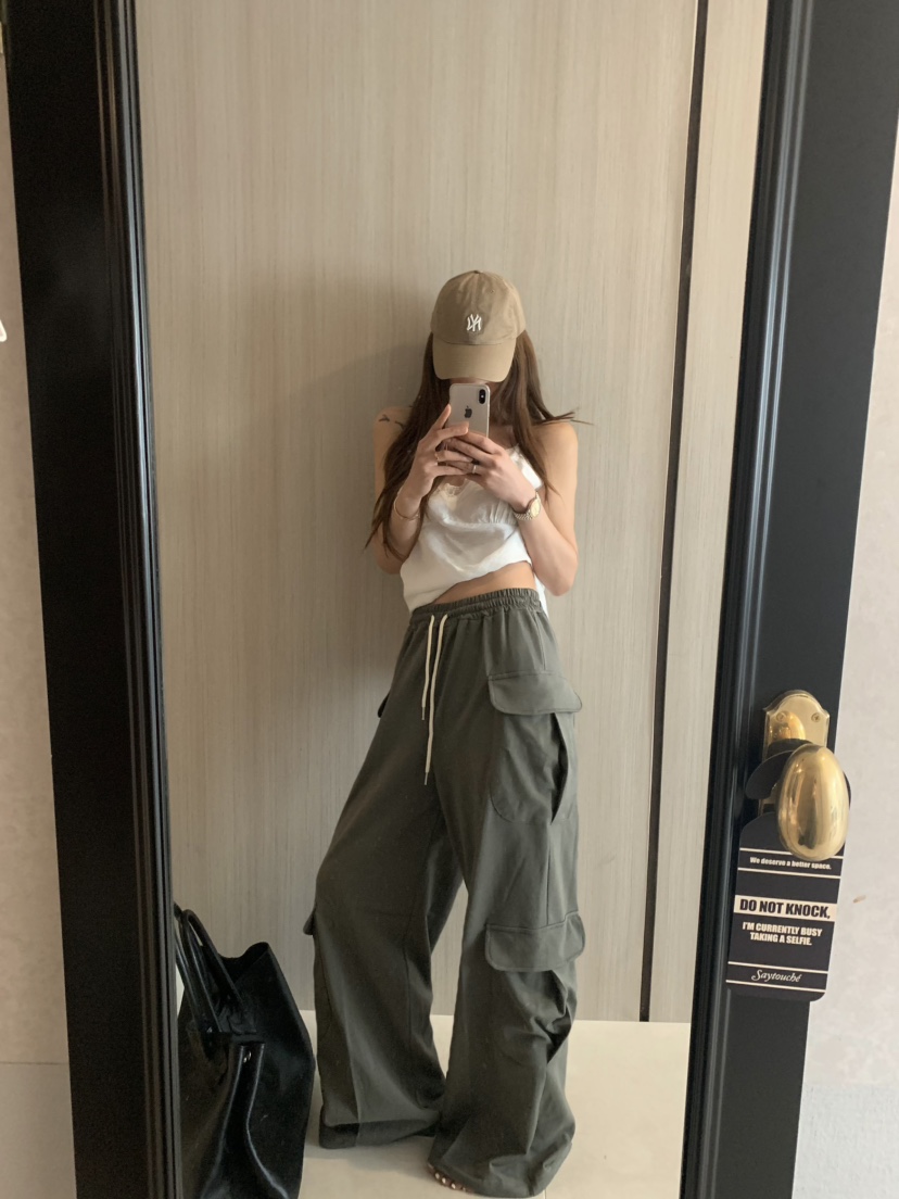 VIRKIN韓國㊣直郵東大門代購女裝新品休閑時尚推薦25春夏休閑褲VIRKIN休閑褲