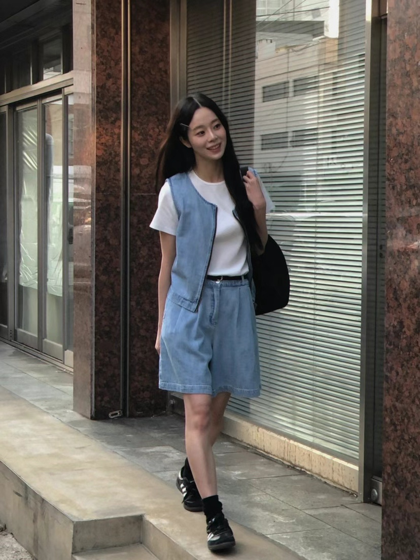 ONDO-P韓國代購女裝新品時尚休閑熱賣真品人氣25春夏馬甲拉鏈ONDO-P馬甲