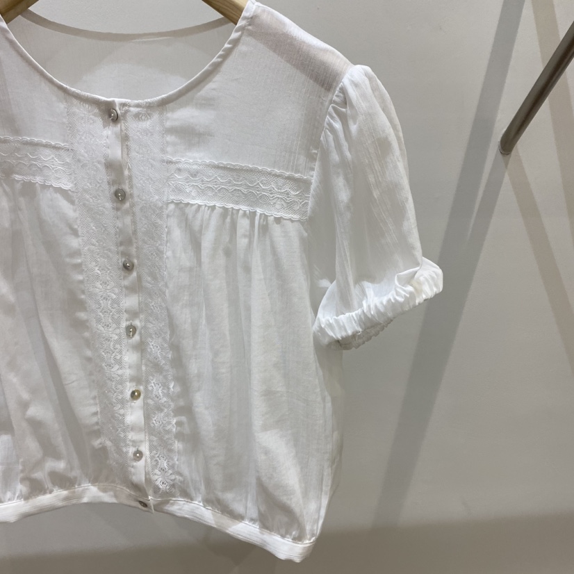 SILVER東大門實拍女裝新款25春夏人氣真品熱賣休閑襯衫蕾絲衫SILVER襯衫/蕾絲衫