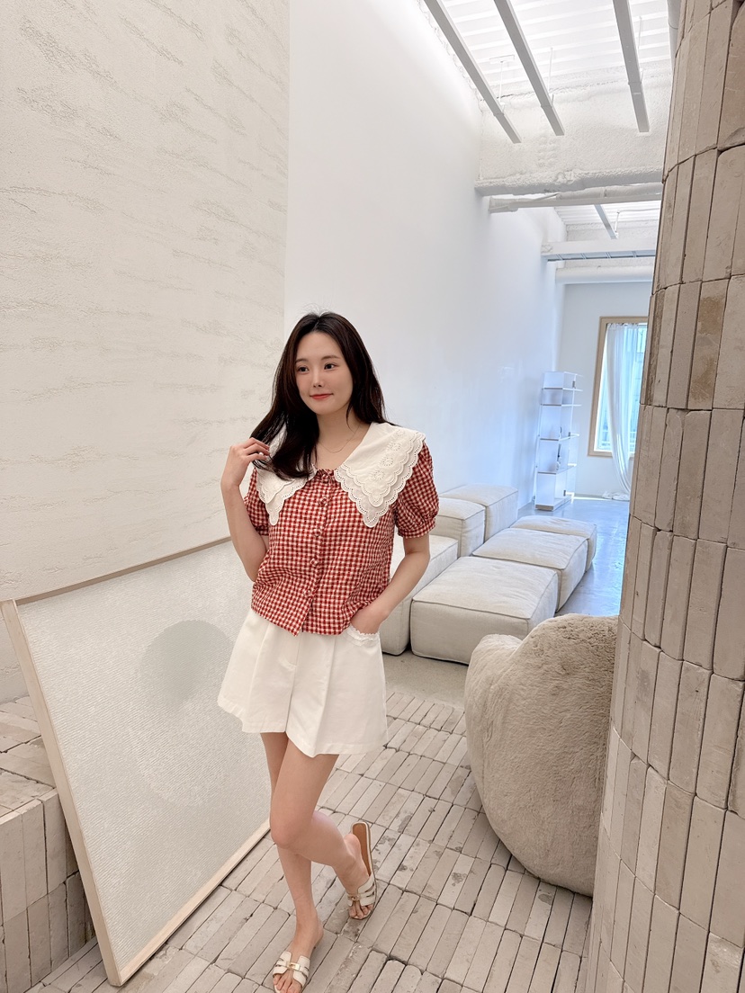 BE&amp;BE東大門實拍女裝新款休閑人氣25春夏職業襯衫蕾絲衫BE&be襯衫/蕾絲衫