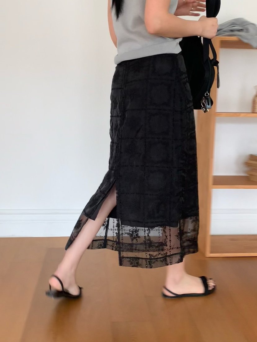 SORBET韓國直郵女裝新款熱賣人氣真品休閑職業時尚25春夏長裙SORBET/flat white長裙