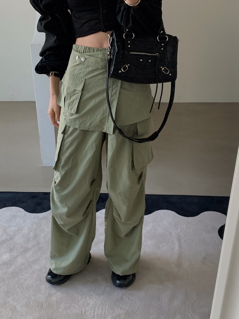 VERANDA東大門代購女士新款時尚職業休閑25春夏推薦裙褲可拆卸VERANDA裙褲