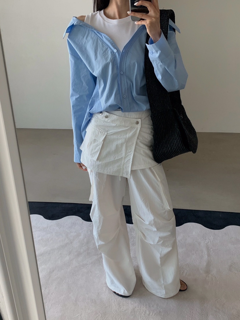 VERANDA東大門代購女士新款時尚職業休閑25春夏推薦裙褲可拆卸VERANDA裙褲