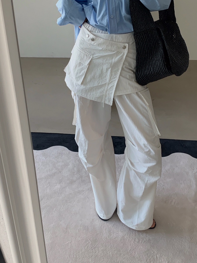 VERANDA東大門代購女士新款時尚職業休閑25春夏推薦裙褲可拆卸VERANDA裙褲