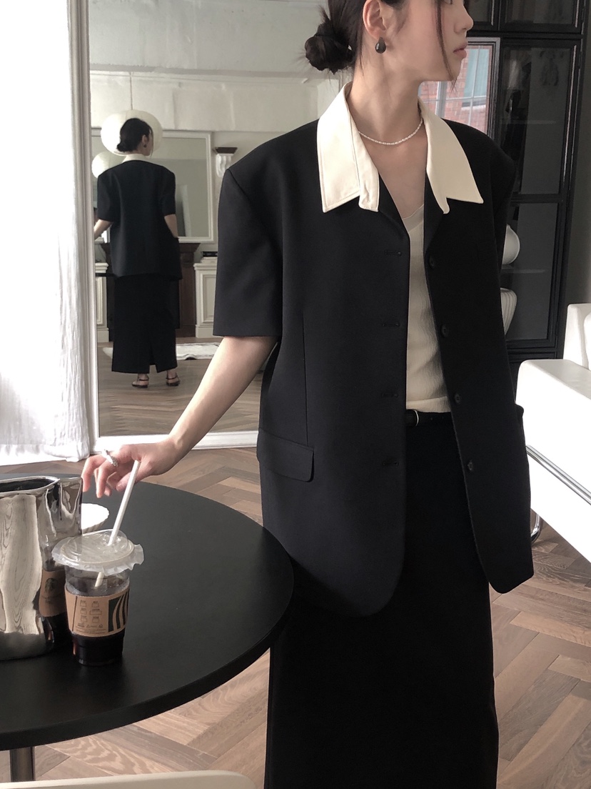 LE BUTTER韓國代購女士新品25春夏休閑時尚人氣熱賣職業夾克LE BUTTER夾克
