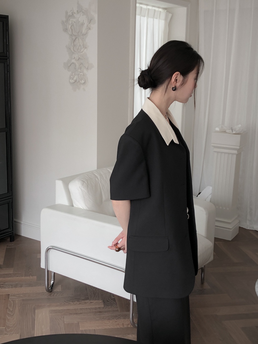 LE BUTTER韓國代購女士新品25春夏休閑時尚人氣熱賣職業夾克LE BUTTER夾克