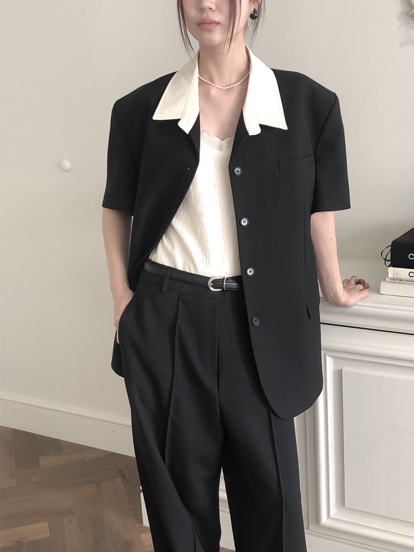 LE BUTTER韓國代購女士新品25春夏休閑時尚人氣熱賣職業夾克LE BUTTER夾克