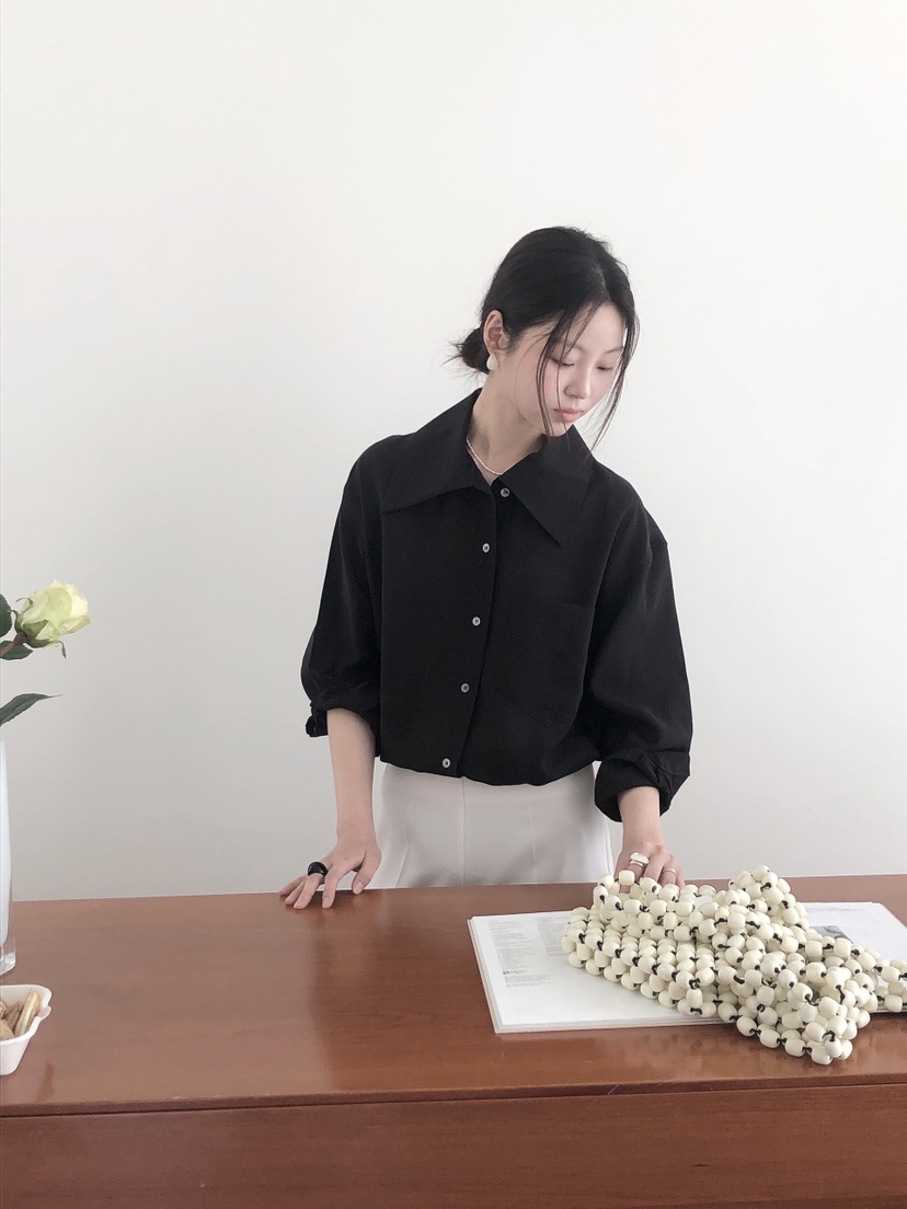 LE BUTTER韓國直郵女士新款推薦真品熱賣人氣時尚襯衫蕾絲衫LE BUTTER襯衫/蕾絲衫