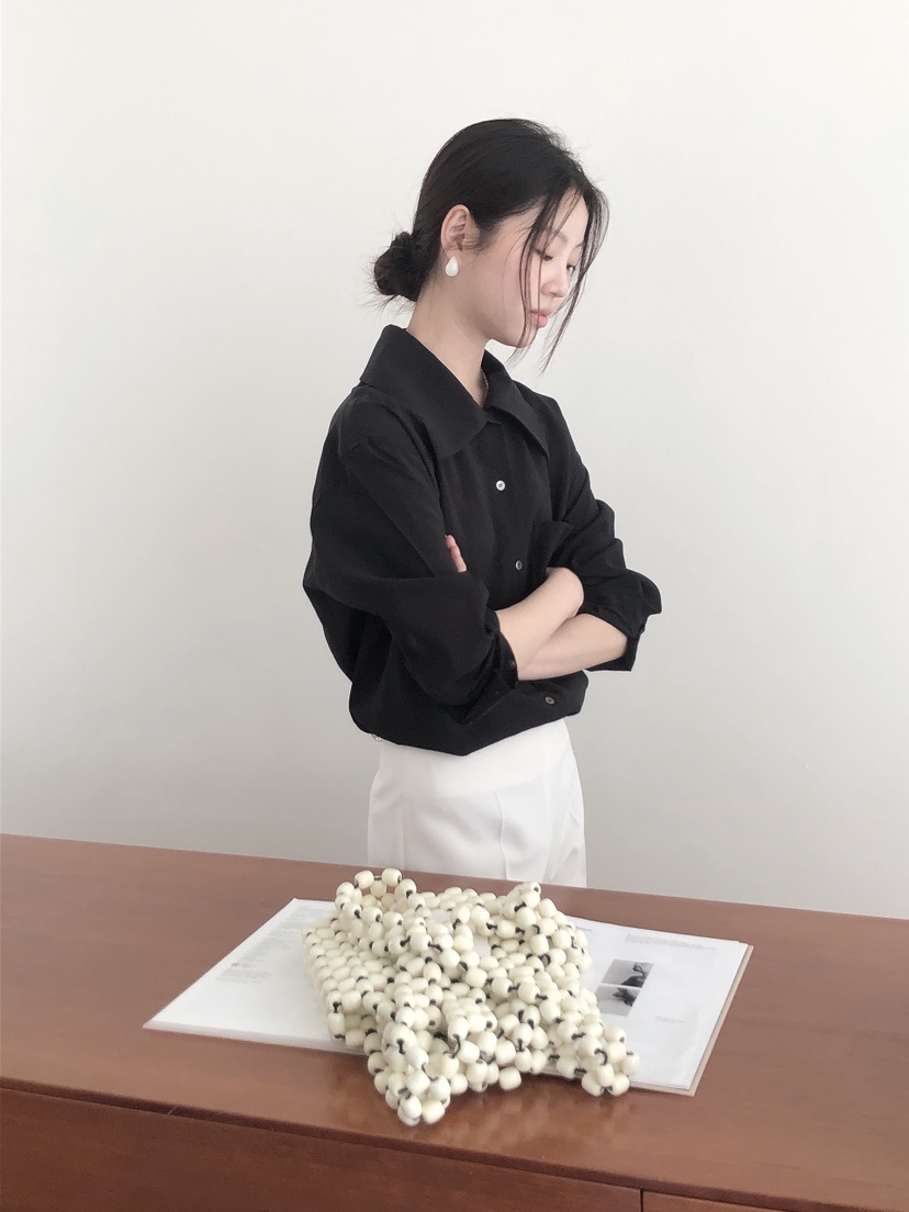 LE BUTTER韓國直郵女士新款推薦真品熱賣人氣時尚襯衫蕾絲衫LE BUTTER襯衫/蕾絲衫
