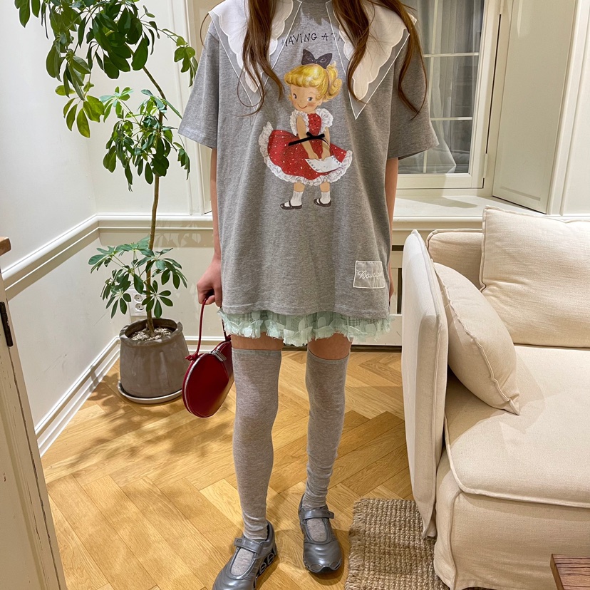 BOUTIQUE-L韓國直郵女裝新品25春夏真品人氣推薦休閑職業T恤BOUTIQUE-LT恤