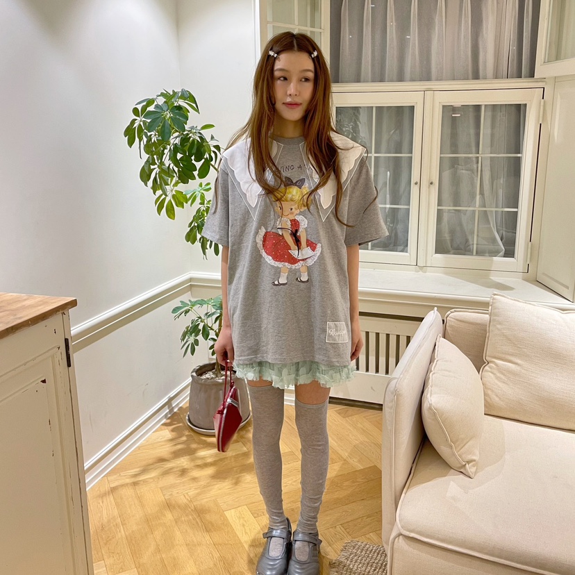 BOUTIQUE-L韓國直郵女裝新品25春夏真品人氣推薦休閑職業T恤BOUTIQUE-LT恤