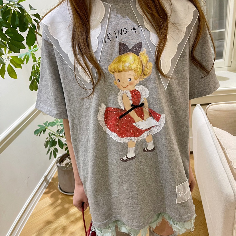 BOUTIQUE-L韓國直郵女裝新品25春夏真品人氣推薦休閑職業T恤BOUTIQUE-LT恤