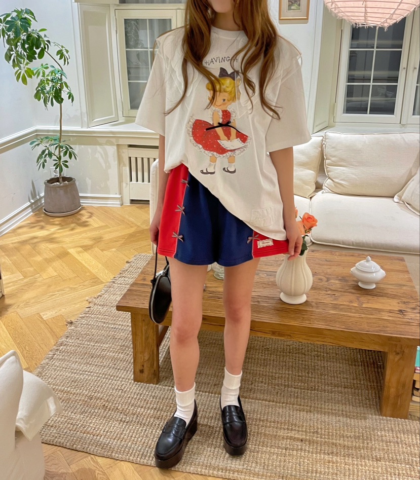 BOUTIQUE-L韓國直郵女裝新品25春夏真品人氣推薦休閑職業T恤BOUTIQUE-LT恤圖色1