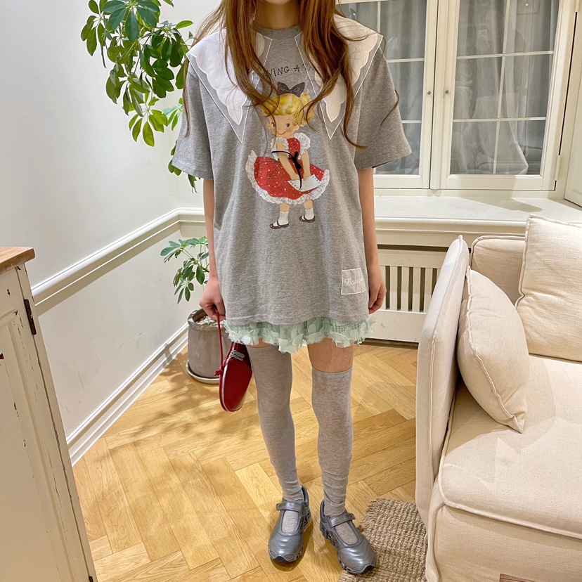 BOUTIQUE-L韓國直郵女裝新品25春夏真品人氣推薦休閑職業T恤BOUTIQUE-LT恤圖色2