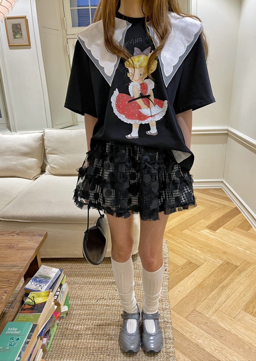 BOUTIQUE-L韓國直郵女裝新品25春夏真品人氣推薦休閑職業T恤BOUTIQUE-LT恤圖色3