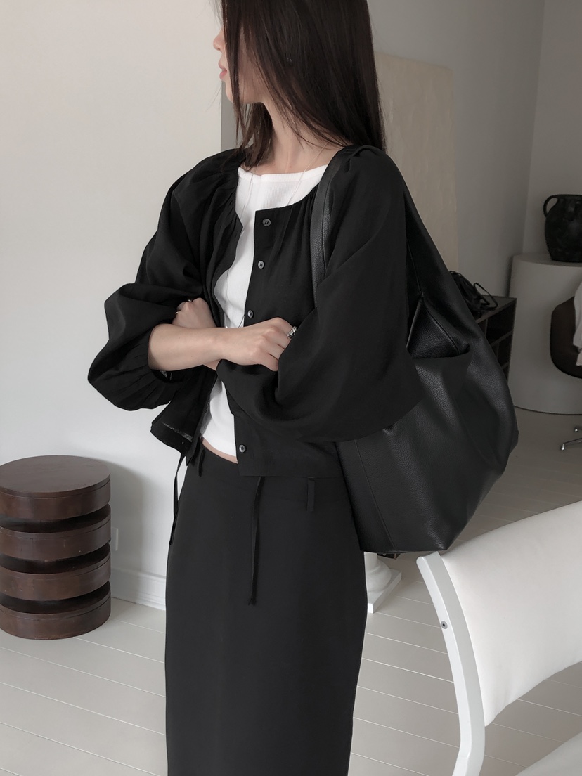 LE BUTTER韓國直郵女裝新品25春夏真品職業時尚襯衫蕾絲衫LE BUTTER襯衫/蕾絲衫