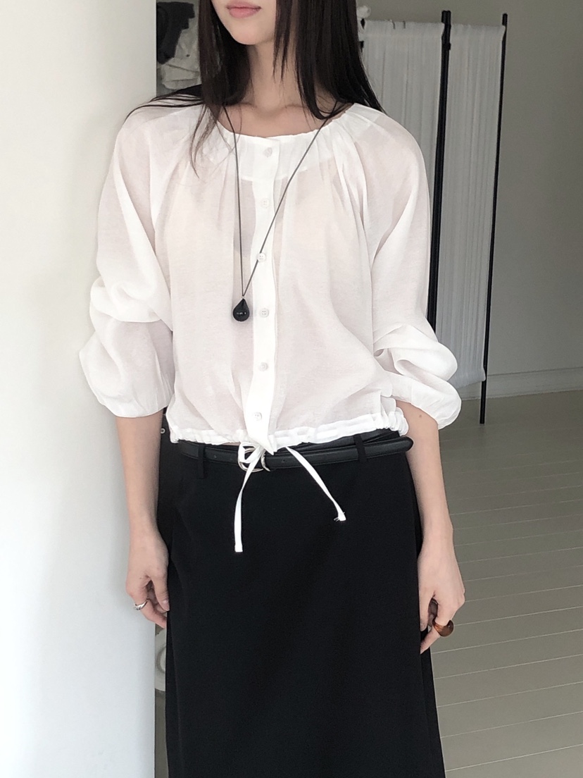 LE BUTTER韓國直郵女裝新品25春夏真品職業時尚襯衫蕾絲衫LE BUTTER襯衫/蕾絲衫