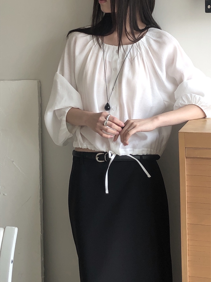 LE BUTTER韓國直郵女裝新品25春夏真品職業時尚襯衫蕾絲衫LE BUTTER襯衫/蕾絲衫
